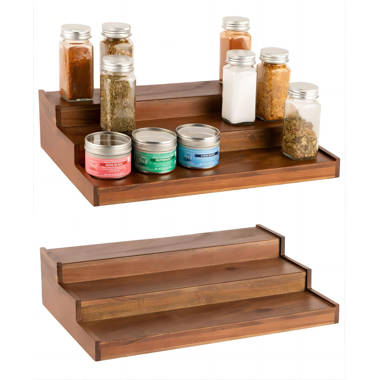 Free Standing Bamboo Spice Rack